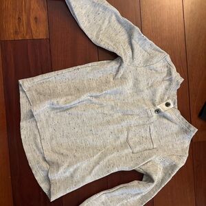 Joe's Jeans Light Gray Speckled Henley Shirt